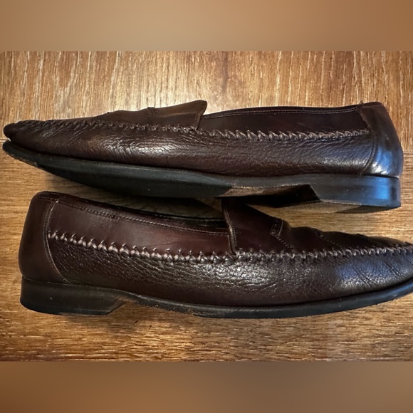 Miguel Angel Brown Leather Men’s Loafers Size 10 1/2 Made In Spain - Picture 9 of 14